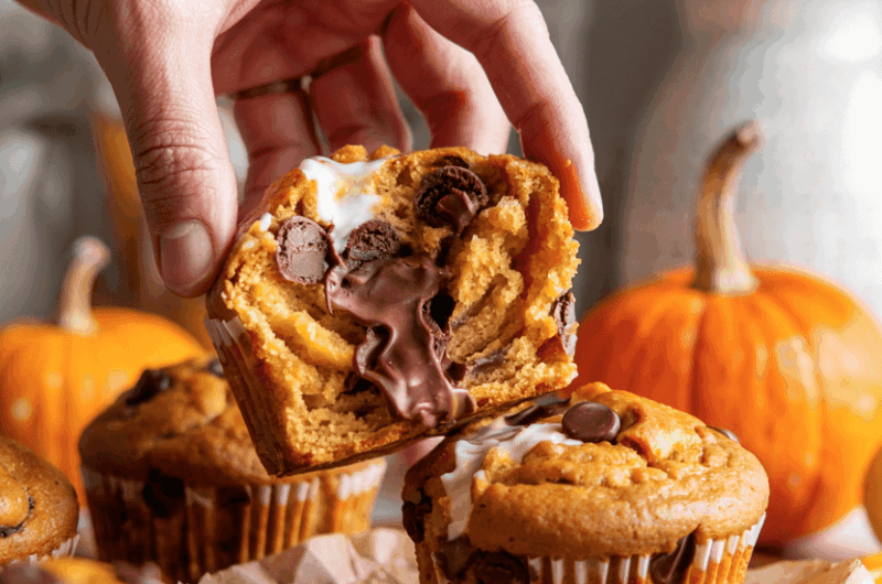 Pumpkin Chocolate Chip Muffins