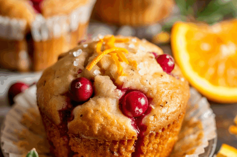 Bakery-Style Cranberry Orange Muffins Bursting with Fresh Flavor