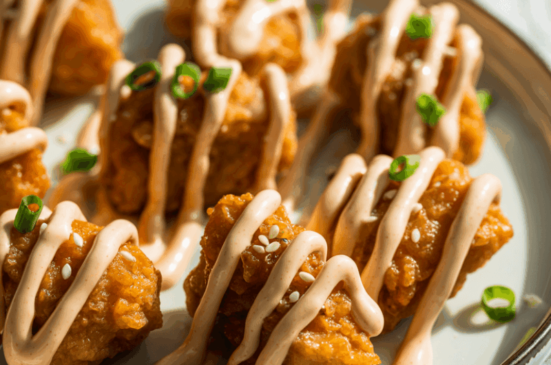 Crispy Bang Bang Salmon Bites