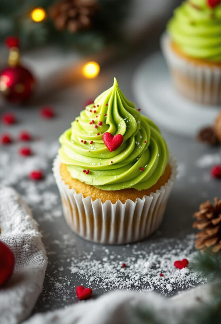 Grinch Cupcake